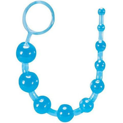 Blush Novelties Basic Anal Beads - Model BNB-001 - Unisex Non-Vibrating Blue Pleasure Beads