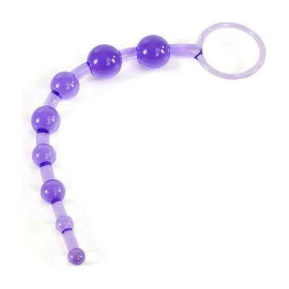 Blush Novelties Basic Anal Beads - Model AB-123 - Unisex Pleasure Toy for Anal Stimulation - Purple