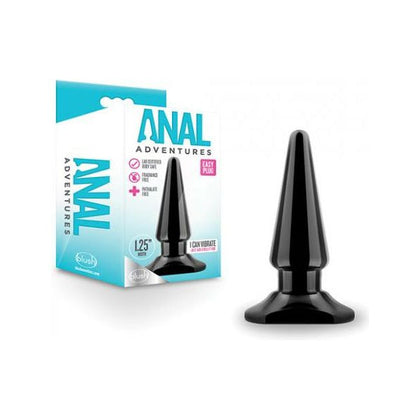 Blush Novelties Anal Adventures Easy Plug Black - Model AAE-001 - Unisex Anal Pleasure Toy