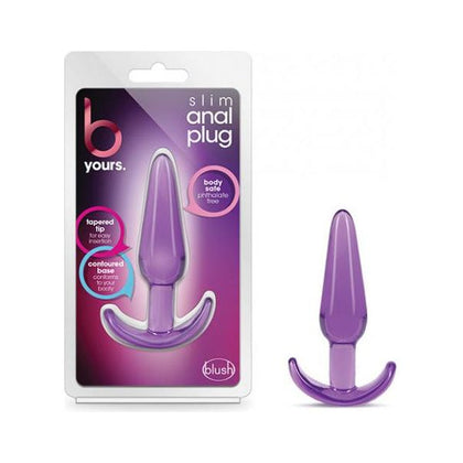 Blush Novelties B Yours Slim Anal Plug - Model B-SP-01 - Unisex Anal Pleasure - Purple