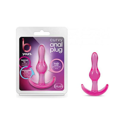 Blush Novelties B Yours Curvy Anal Plug Pink - Model CVP-01 - Unisex Anal Pleasure Toy