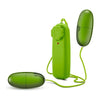 B Yours Double Pop Eggs Lime Green Vibrating Bullet - Model DP-EG-001 - Unisex Pleasure Toy for Dual Stimulation - Adult Naughty Store