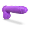 Blush Novelties Neo Elite 10in Dual Density Cock with Balls - Model NE-10DP - Purple - Realistic Dildo for Intense Pleasure