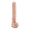 Blush Novelties Au Naturel Daddy 14 Inches Sensa Feel Dual Density Realistic Dildo - Model DN-14V - For Experienced Users - Vanilla Beige - Intense Pleasure for Size Queens - Adult Naughty Store