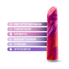 Blush Novelties Limited Addiction Fiery Power Vibe Coral - Vibrator BN27518 - Women's Rechargeable Classic Vibrator for Intense Pleasure - Red, Orange, Yellow, Multi-colored - Adult Naughty Store