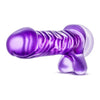 B Yours Basic 8 Purple Realistic Dildo - Model BYD-8P - Unisex Pleasure Toy for Lifelike Sensations - Adult Naughty Store