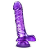 B Yours Basic 8 Purple Realistic Dildo - Model BYD-8P - Unisex Pleasure Toy for Lifelike Sensations - Adult Naughty Store