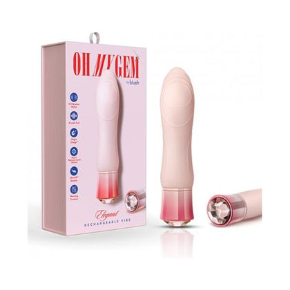 Blush Novelties Oh My Gem Elegant Morganite - Powerful Vibrating Silicone G-Spot Pleasure Toy for Women - 10 Functions - Pink