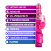 Blush Novelties Romping Rabbit RR-101 Fuchsia Pink G-Spot Clitoral Vibrator - The Ultimate Beginner's Pleasure Companion - Adult Naughty Store