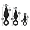 Blush Novelties Anal Adventures Platinum Silicone Loop Plug Kit Black - Model XYZ: Unleash Sensational Pleasure for All Genders! - Adult Naughty Store