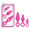 Luxe Candy Rimmer Kit - Fuchsia Pink Silicone Butt Plug Set for Anal Training - Model CRK-3 - Unisex Pleasure - 3 Sizes - Adult Naughty Store