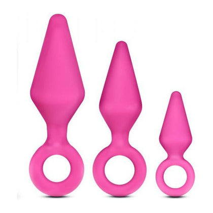 Luxe Candy Rimmer Kit - Fuchsia Pink Silicone Butt Plug Set for Anal Training - Model CRK-3 - Unisex Pleasure - 3 Sizes - Adult Naughty Store