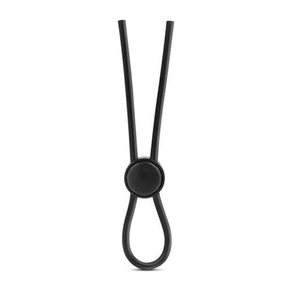 Stay Hard Silicone Loop Cock Ring Black - The Ultimate Adjustable Performance Enhancer for Men