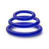 Performance VS4 Pure Premium Silicone Cock Ring Set - Indigo Blue - Male Enhancement Rings for Longer Lasting Pleasure - Adult Naughty Store