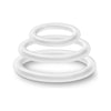 Performance VS4 Pure Premium Silicone Cock Ring Set - Glowing White 3 Pack - Enhance Stamina and Pleasure with Versatile Rings
