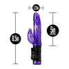 Blush Novelties Sexy Things Flutter Rabbit Purple - Reversible Gyrating Vibrator for Women, Intense Clitoral and G-Spot Stimulation - Adult Naughty Store