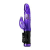 Blush Novelties Sexy Things Flutter Rabbit Purple - Reversible Gyrating Vibrator for Women, Intense Clitoral and G-Spot Stimulation - Adult Naughty Store