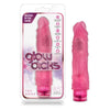 Blush Novelties Glow Dicks The Drop Pink Realistic Vibrator - Model GD-8P, Female Pleasure, Glow in the Dark - Adult Naughty Store