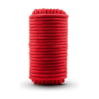 Blush Novelties Temptasia Bondage Rope 32 Feet Red - Soft Cotton Rope for Sensual Shibari Play (Model: BN41699) - Unisex Pleasure