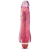 Blush Novelties Glow Dicks Molly Glitter Vibrator Pink - Powerful Multi-Speed Light-Up Realistic Dildo for Women - Pleasure in Every Color - Adult Naughty Store