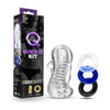 Blush Novelties Quickie Kit Jerk Off Clear Stroker Sleeve - Model QKJO-001 - Male Masturbation Toy for Enhanced Pleasure - Transparent - Adult Naughty Store