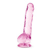 Blush Novelties Naturally Yours 8in Rose Pink Crystalline Dildo - Model NYCD-8 - Female Pleasure Toy - Adult Naughty Store