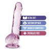 Blush Novelties Naturally Yours 8in Rose Pink Crystalline Dildo - Model NYCD-8 - Female Pleasure Toy - Adult Naughty Store