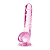 Blush Novelties Naturally Yours 8in Rose Pink Crystalline Dildo - Model NYCD-8 - Female Pleasure Toy - Adult Naughty Store