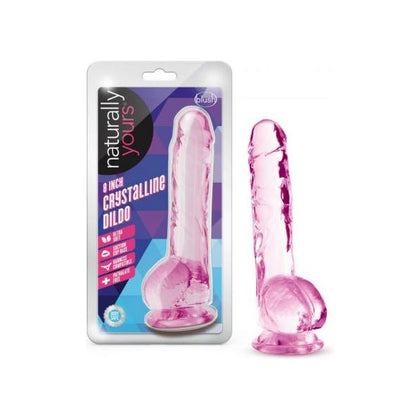 Blush Novelties Naturally Yours 8in Rose Pink Crystalline Dildo - Model NYCD-8 - Female Pleasure Toy