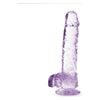 Blush Novelties Naturally Yours 6in Amethyst Crystalline Dildo for Women - Realistic Lifelike Pleasure Toy