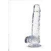 Blush Novelties Naturally Yours 6in Diamond Crystalline Dildo - Model ND-6D - Female Pleasure Toy - Clear