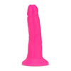 Blush Novelties Neo Elite 6in Dual Density Cock with Balls - The Sensationally Realistic Neon Pink Silicone Dildo for Unforgettable Pleasure - Adult Naughty Store