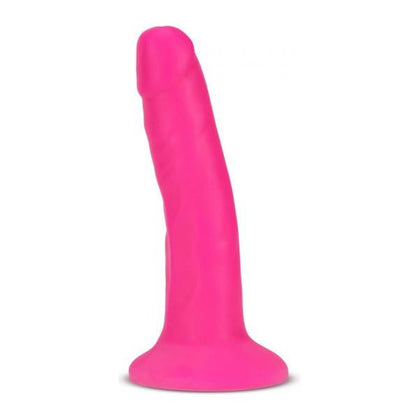 Blush Novelties Neo Elite 6in Dual Density Cock with Balls - The Sensationally Realistic Neon Pink Silicone Dildo for Unforgettable Pleasure