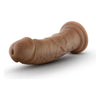 Blush Novelties Au Naturel 8in Dildo with Suction Cup - Mocha: Sensa Feel Dual Density Technology, Flexi Shaft, Body-Safe TPE, Harness Compatible, Pleasure for All Genders, Intense Satisfaction
