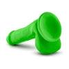 Blush Novelties Neo 6 Inches Dual Density Cock with Balls - Model ND-6DDB-NG - Realistic Dildo for Men and Women - Anal and Vaginal Pleasure - Neon Green - Adult Naughty Store