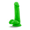 Blush Novelties Neo 6 Inches Dual Density Cock with Balls - Model ND-6DDB-NG - Realistic Dildo for Men and Women - Anal and Vaginal Pleasure - Neon Green - Adult Naughty Store