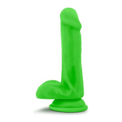 Blush Novelties Neo 6 Inches Dual Density Cock with Balls - Model ND-6DDB-NG - Realistic Dildo for Men and Women - Anal and Vaginal Pleasure - Neon Green