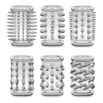 Introducing the SensaPlay Magnum Clear Cock Sleeve Kit - 6 Pack: A Pleasure Powerhouse for Unforgettable Experiences