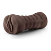 Blush Novelties Hot Chocolate Alexis Brown Vibrating Vagina Stroker - Model ACVB-001 - Female Pleasure Toy - Realistic Feel - Ribbed Canal - Bullet Vibrator - Open-Ended - Easy to Clean - Brown