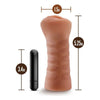 Blush Novelties M For Men Sofia Mocha Tan Vibrating Pocket Pussy Stroker - Model M5.25 - Male Masturbator for Intense Pleasure - Adult Naughty Store