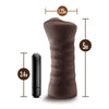 Blush Novelties Hot Chocolate Brianna Brown Vibrating Vagina Stroker - Model BRC-500 - Female Pleasure Toy - Realistic Textures - Brown - Adult Naughty Store