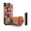 Blush Novelties M For Men Isabella Mocha Tan Vibrating Mouth Stroker - Model IMVT-001 - Male Masturbator for Oral Pleasure - Realistic Textures - TPE Material