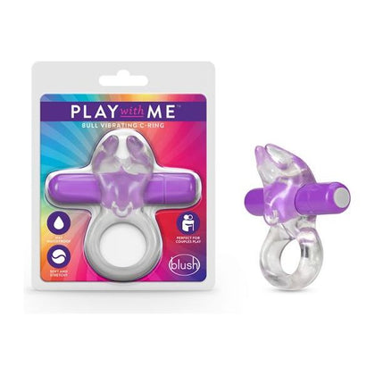 Blush Novelties Play With Me Bull Vibrating C-Ring Purple - The Ultimate Pleasure Enhancer for Intense Intimacy!