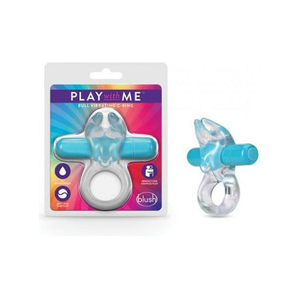 Blush Novelties Play With Me Bull Vibrating C-Ring Blue: Powerful Couples' Toy for Enhanced Pleasure and Extended Playtime