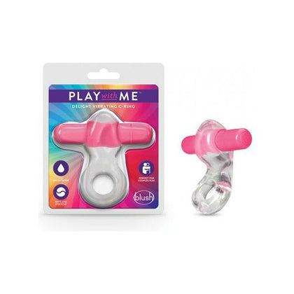 Blush Novelties Delight Vibrating C-Ring Pink - PWD-VRG1 - Unisex - Multi-Point Stimulation Cock Ring for Enhanced Pleasure