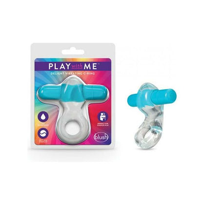 Blush Novelties Play With Me Delight Vibrating C-Ring Blue - The Ultimate Pleasure Enhancer for Couples and Solo Play
