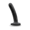 Blush Novelties Temptasia Twist Medium G-Spot Dildo Black - Intensify Pleasure with Swirling Stimulation