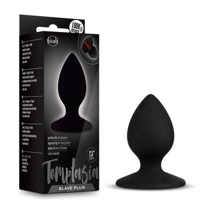 Blush Novelties Temptasia Slave Plug Black - Model TP-001 - Unisex Anal Pleasure Toy