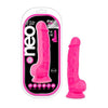 Blush Novelties Neo Elite 7.5-Inch Silicone Dual Density Cock with Balls - Model NE-7501 - Realistic Dildo for Sensual Pleasure - Pink - Adult Naughty Store