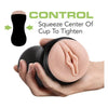 Blush Novelties M For Men Soft & Wet Self Lubricating Stroker Cup - Vanilla Pleasure Pussy Stroker - Model SWSC-001 - Men's Masturbator for Intense Shaft Massage - Beige